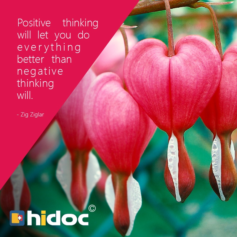 Health Tip - Positive thinking will let you do everything better than negative thinking will 