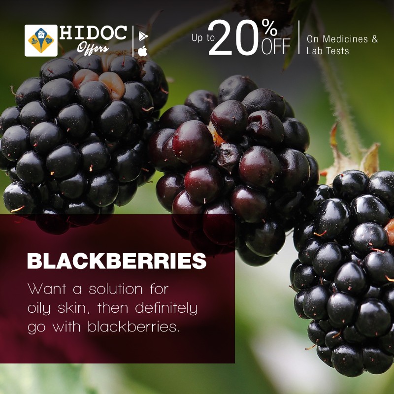 Health Tip - Blackberries - Want a solution for oily skin, then definitely go with blackberries.