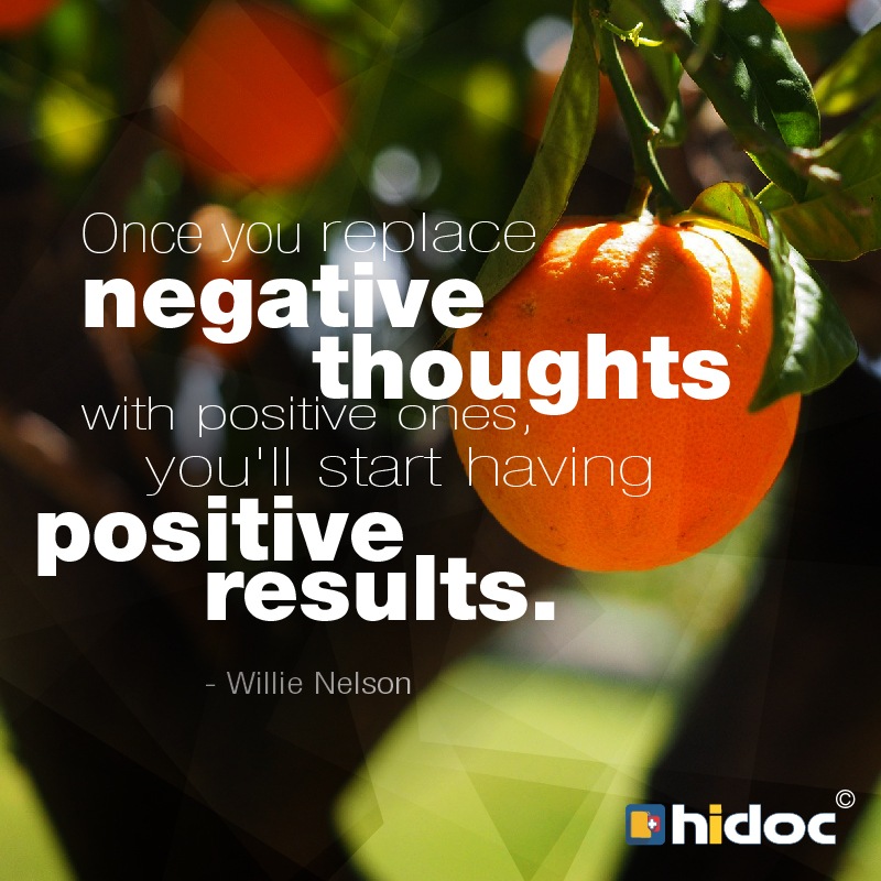 Health Tip - Once you replace negative thoughts with positive ones, you'll start having positive positive 