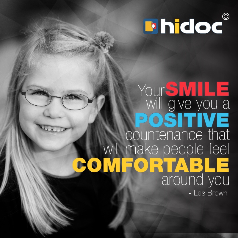 Health Tip - Your smile will give you a positive countenance that will make people feel comfortable around you