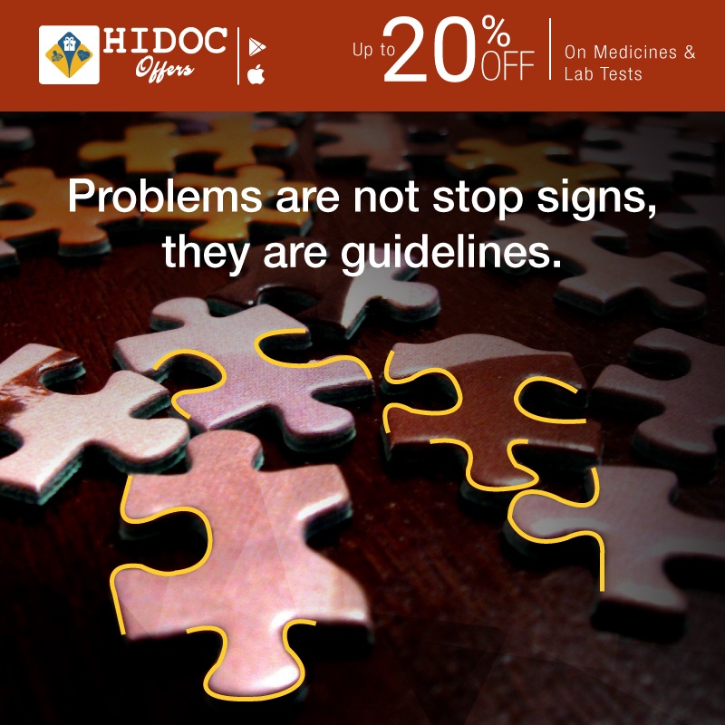 Health Tip - Problems are not stop signs, they are guidelines.